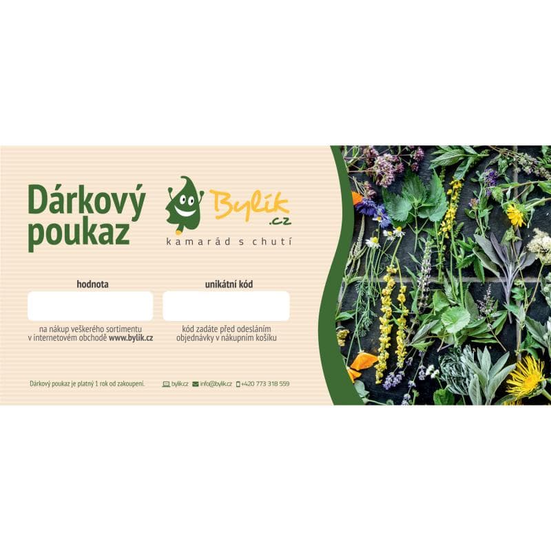 Bylík Dárkový poukaz tištěný